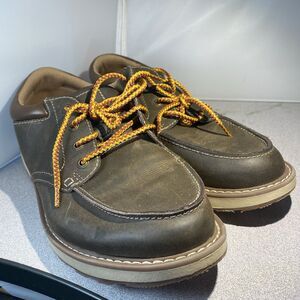 Men 9.5 Earth Spirit Shoes Brown Tie Up Casual Or Dress Emery Gelron Cushion